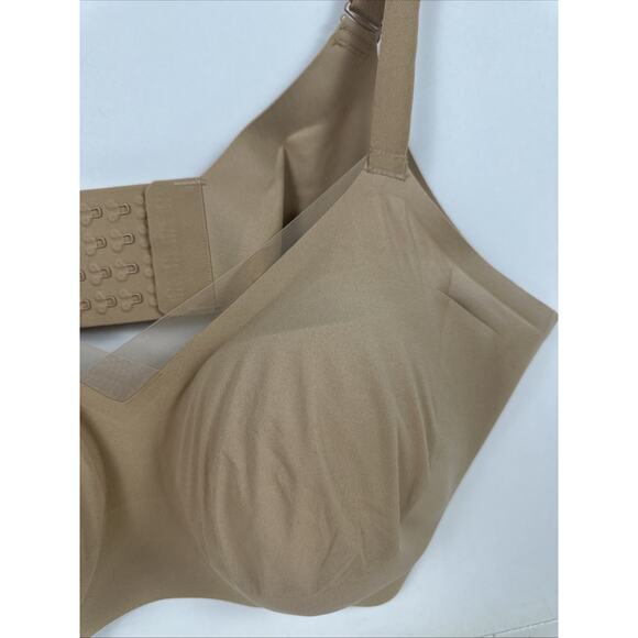 Honeylove Bra Crossover V Neck Nude Wireless w/ Removal Pads 2X 42C/D - Picture 3 of 12
